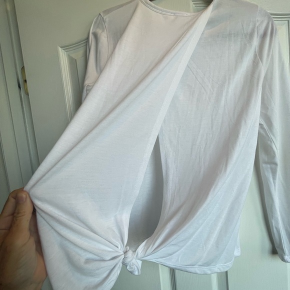 J. Crew White Long Sleeve Tee - Picture 6 of 10